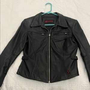 Guess Women's Sleek Black Leather Jacket